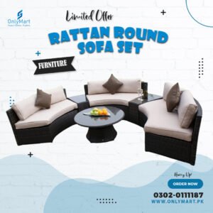 Rattan Round Shape Sofa Set