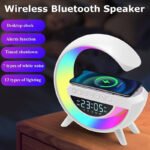 BT-3401 LED Display Wireless Phone Charger with Bluetooth Speaker - Image 4