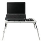 Multi-Function Folding Laptop Desk Bed Table With Cooling Fans - Image 2