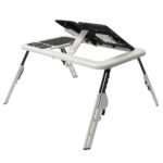 Multi-Function Folding Laptop Desk Bed Table With Cooling Fans - Image 4