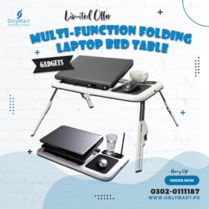 Multi-Function Folding Laptop Desk Bed Table With Cooling Fans