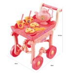 33Pcs Vibrant and Exciting Kitchen Tableware Toy Cart - Image 3