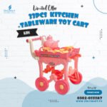 33Pcs Vibrant and Exciting Kitchen Tableware Toy Cart