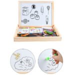 Magnetic 3D Wooden Puzzle With Drawing Board - Image 4