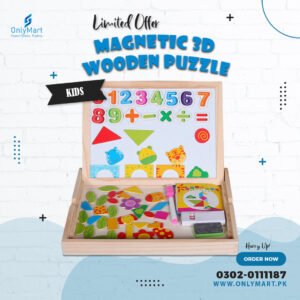 Magnetic 3D Wooden Puzzle With Drawing Board