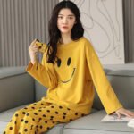 Smiley Face Printed Cotton Night Suit - Image 7