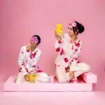 Women’s Printed Night Pajama Shirt Set - Image 2