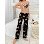 Heart And Butterfly Printed Nightwear Set - Image 8