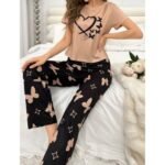 Heart And Butterfly Printed Nightwear Set - Image 5