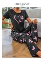 Heart Butterfly Printed Set Women’s Nightwear - Image 8