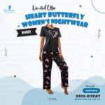 Heart Butterfly Printed Set Women’s Nightwear