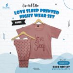 Love Sleep Printed Night Wear Set
