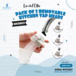 Pack Of 3 Removable Kitchen Tap Heads