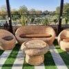 Cane Round Shape Sofa Set - Image 6