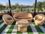 Cane Round Shape Sofa Set - Image 6