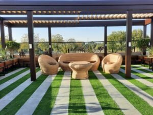 Cane Round Shape Sofa Set - Image 2