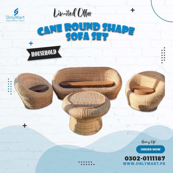 Cane Round Shape Sofa Set