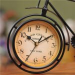 Vintage Metal Bicycle Decor Clock - Image 2