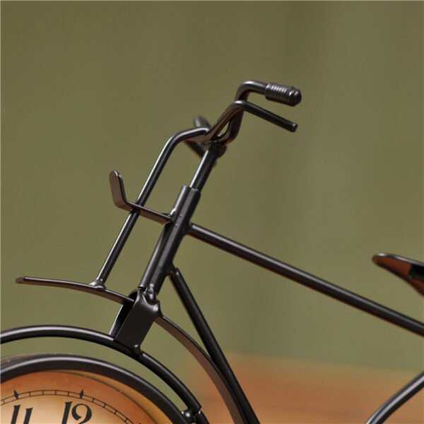 Vintage Metal Bicycle Decor Clock - Image 6