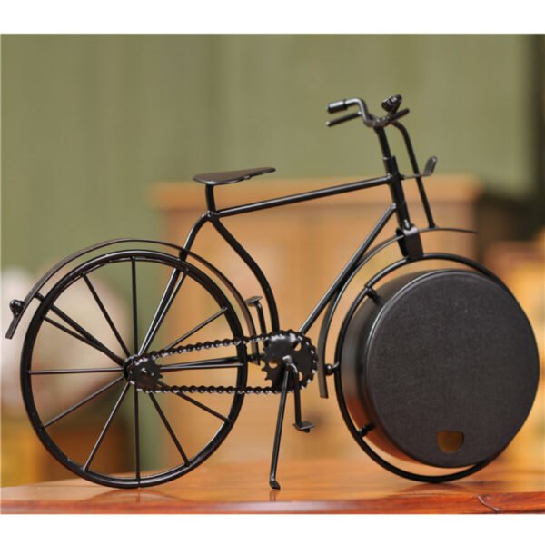 Vintage Metal Bicycle Decor Clock - Image 3
