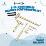 6-in-1 Mini Brass Hammer Screwdriver Set